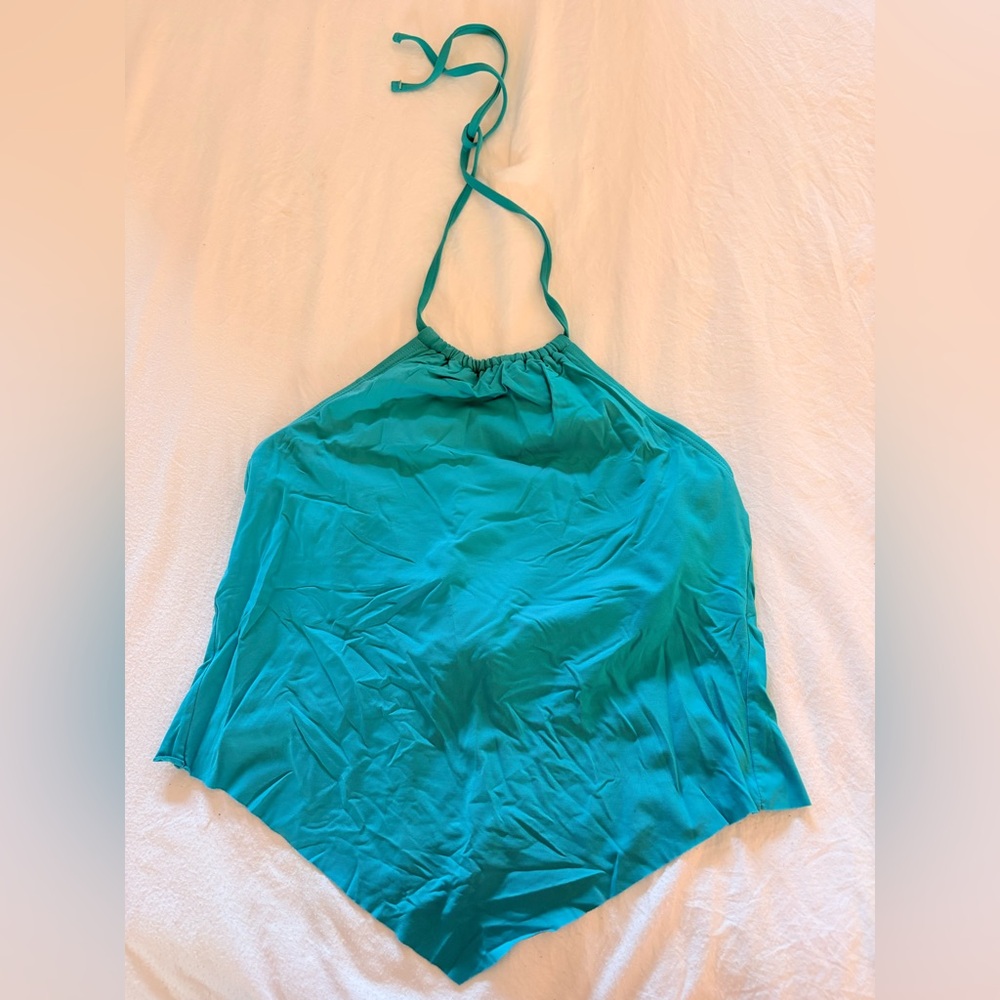 Kenneth Cole reaction teal bandeau bikini top